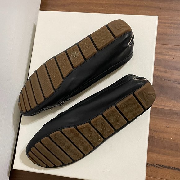Sperry Black Ribbon Leather Boat Shoe Flats - Picture 9 of 9